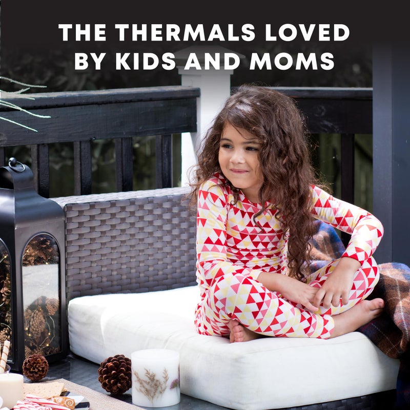 Rocky Thermal Underwear Kids Girls Thermal Underwear Set Toddler Long Johns kid Thermals Kid Base Layer kids thermals top bottom set, Lavender, X-Small, Standard-185 GSM, THERMALS SET - Image 5